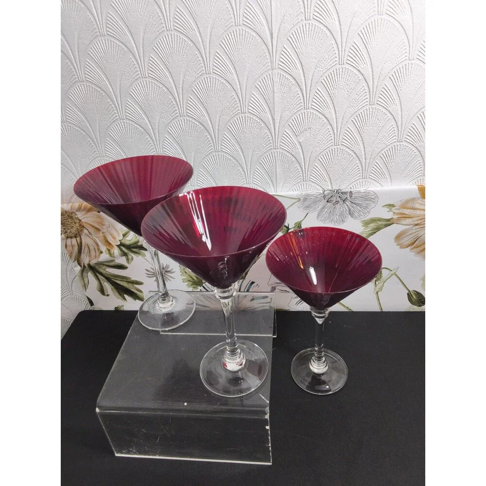 Martini Glasses Tis the Season Ruby by ST NICHOLAS SQUARE Replacement glasses